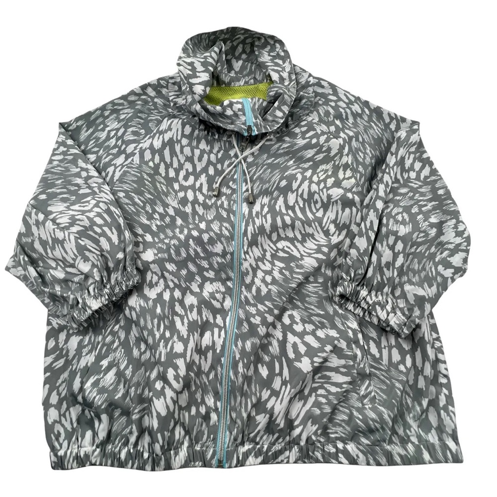 RUBY RD. Animal Print Windbreaker Jacket